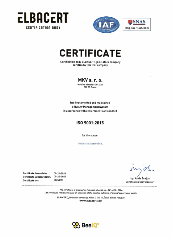 ISO Certificate 1
